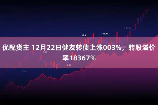 优配货主 12月22日健友转债上涨003%,转股溢价率18367%